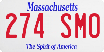 MA license plate 274SM0