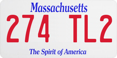 MA license plate 274TL2