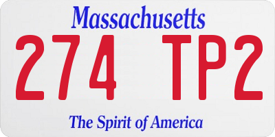 MA license plate 274TP2