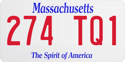 MA license plate 274TQ1