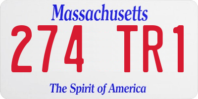 MA license plate 274TR1