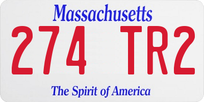MA license plate 274TR2