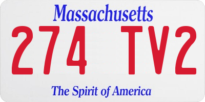 MA license plate 274TV2
