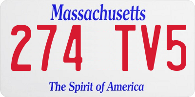 MA license plate 274TV5