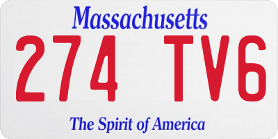 MA license plate 274TV6