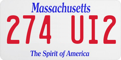 MA license plate 274UI2