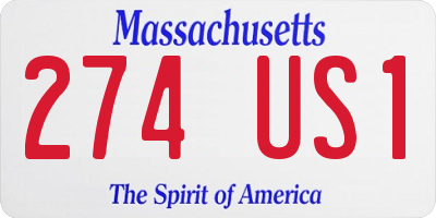 MA license plate 274US1