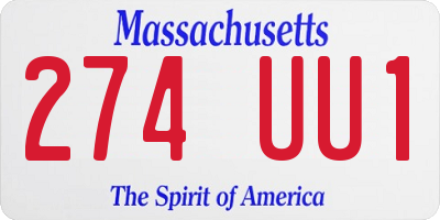 MA license plate 274UU1