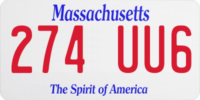 MA license plate 274UU6