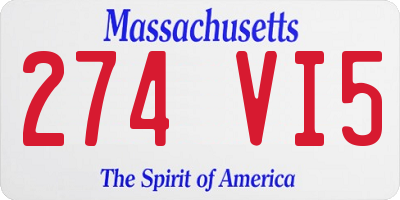 MA license plate 274VI5