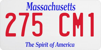 MA license plate 275CM1