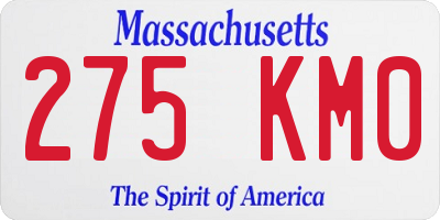 MA license plate 275KM0