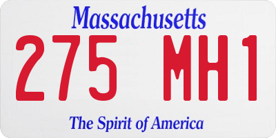 MA license plate 275MH1
