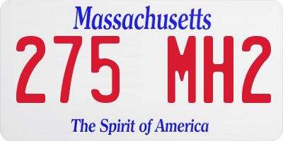 MA license plate 275MH2