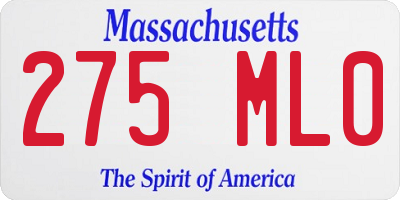 MA license plate 275ML0