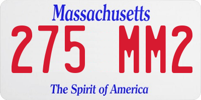 MA license plate 275MM2
