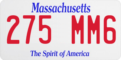 MA license plate 275MM6