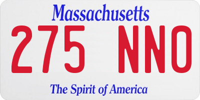 MA license plate 275NN0