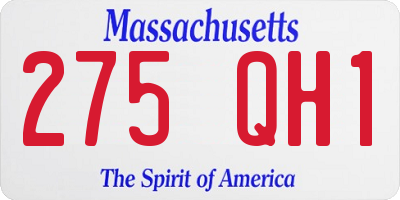 MA license plate 275QH1