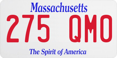 MA license plate 275QM0