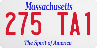 MA license plate 275TA1