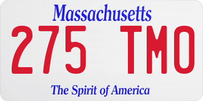 MA license plate 275TM0