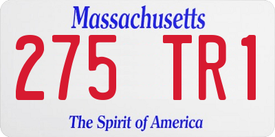 MA license plate 275TR1