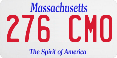 MA license plate 276CM0