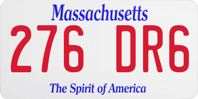 MA license plate 276DR6