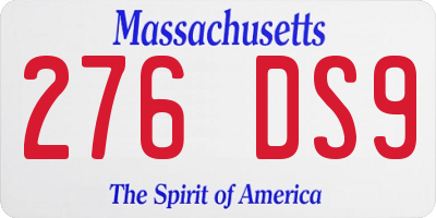 MA license plate 276DS9