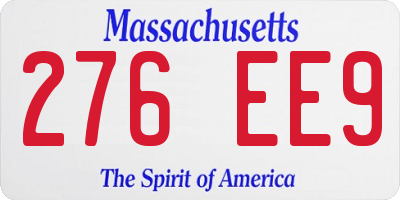 MA license plate 276EE9
