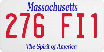 MA license plate 276FI1