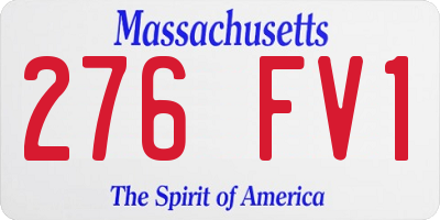 MA license plate 276FV1
