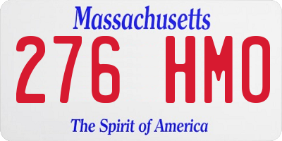 MA license plate 276HM0