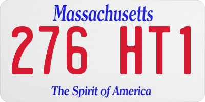 MA license plate 276HT1