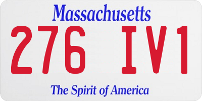 MA license plate 276IV1