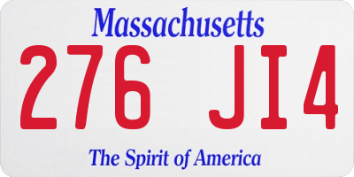 MA license plate 276JI4
