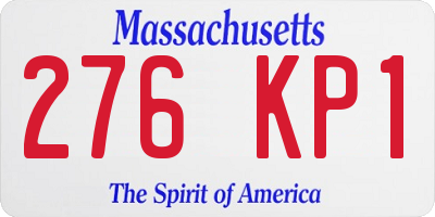 MA license plate 276KP1