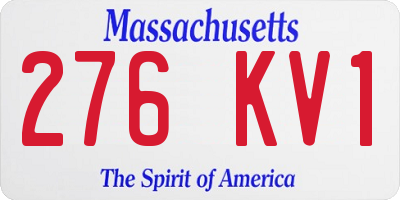 MA license plate 276KV1
