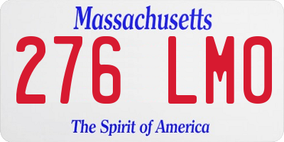 MA license plate 276LM0