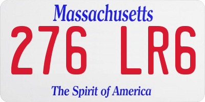MA license plate 276LR6