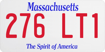 MA license plate 276LT1