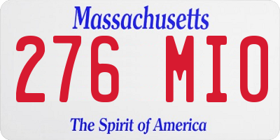 MA license plate 276MI0