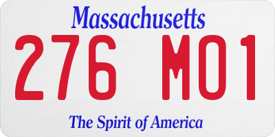 MA license plate 276MO1
