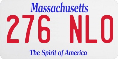 MA license plate 276NL0