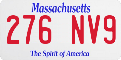 MA license plate 276NV9