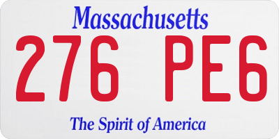MA license plate 276PE6