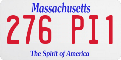 MA license plate 276PI1