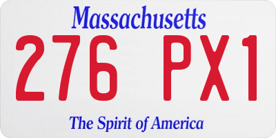 MA license plate 276PX1
