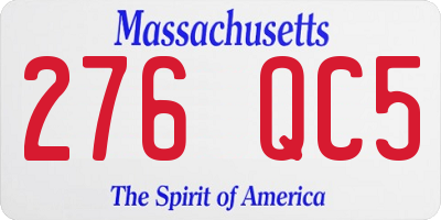 MA license plate 276QC5